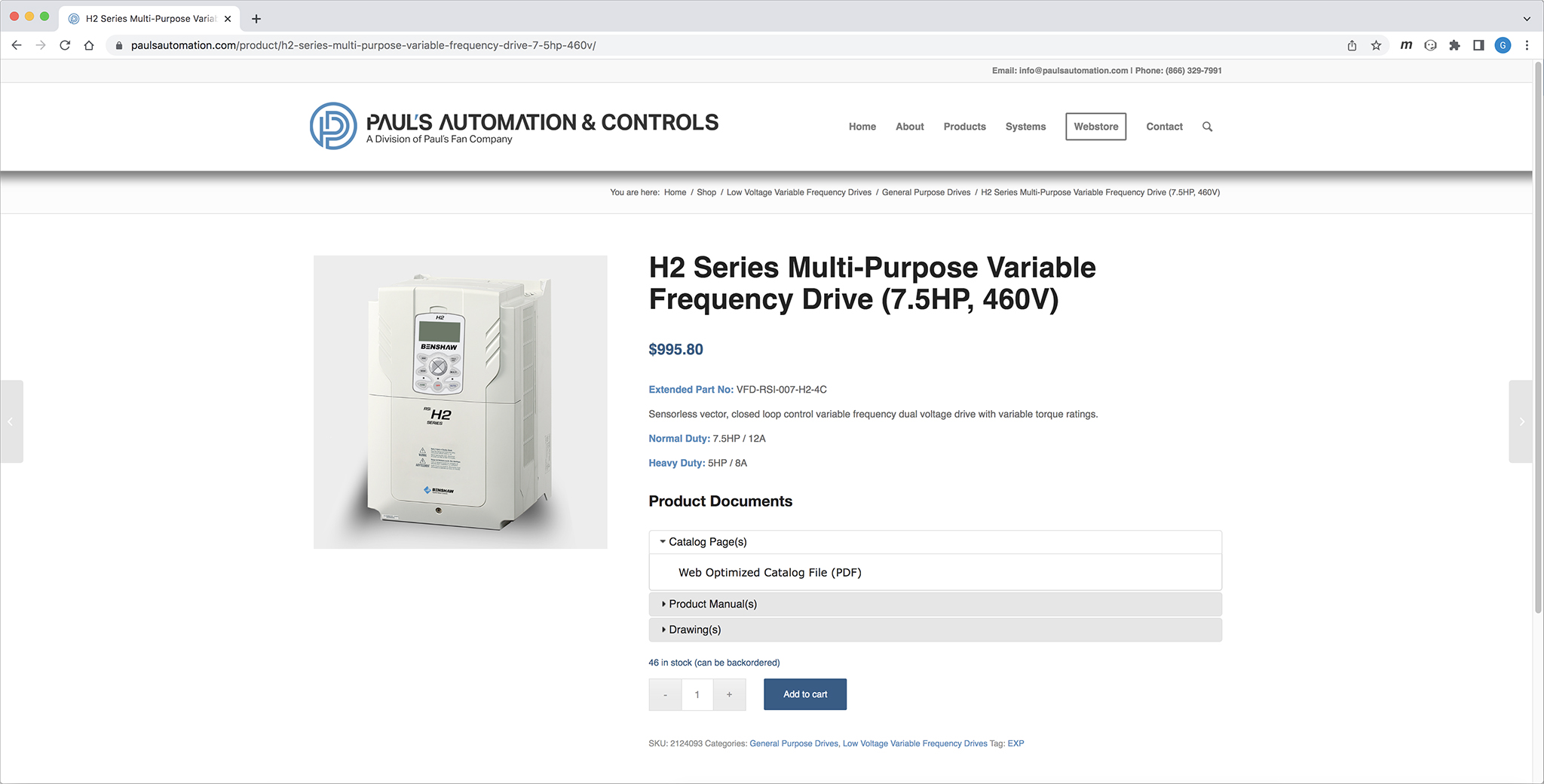 Motor Controls and Drives webstore